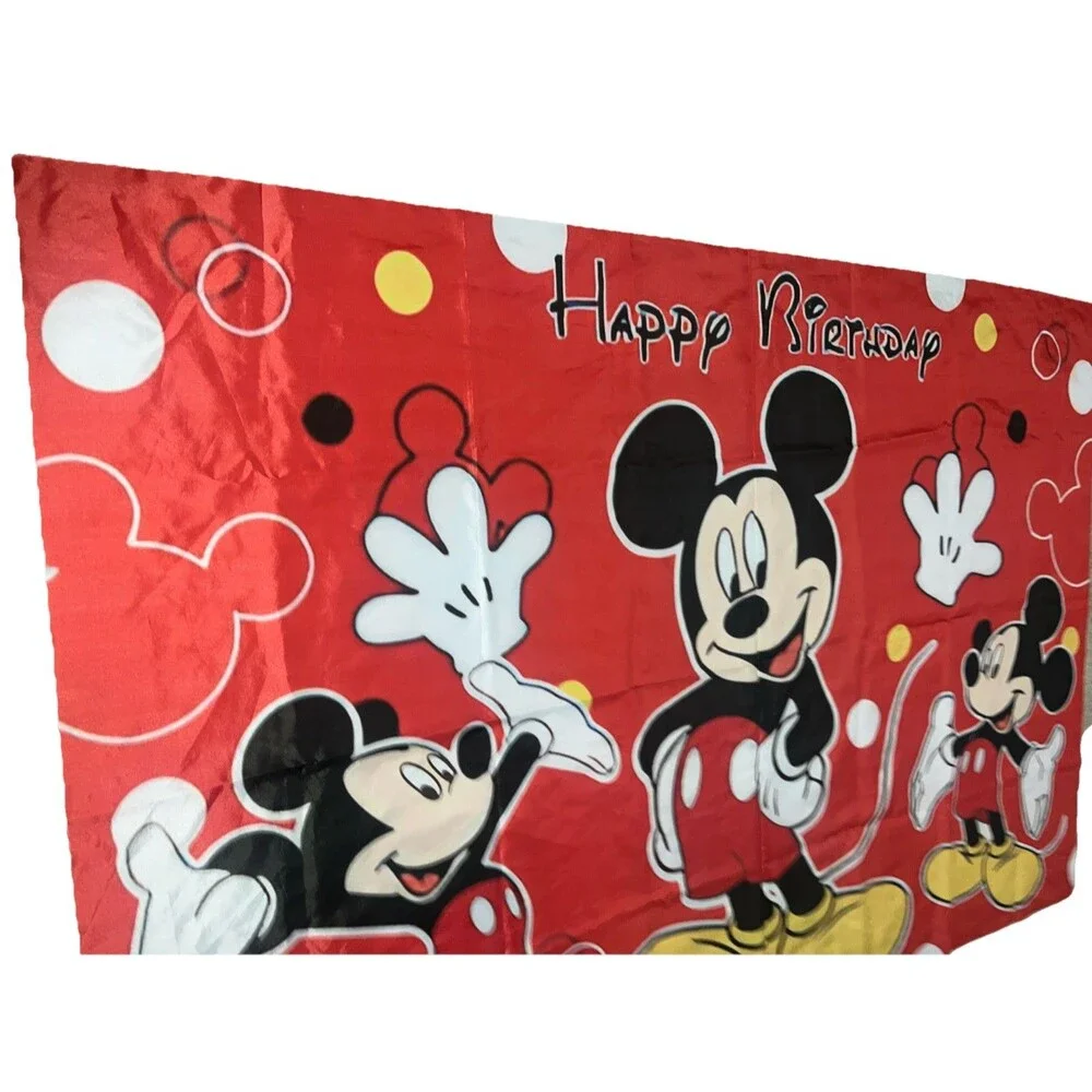 Mickey Birthday Background 5x3 Happy Birthday Banner Party Decoration
